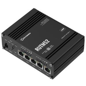 Teltonika RUTM52 Dual 5G Router with dual SIM and eSIM, 11 antennas, power supply